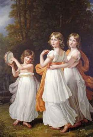 Joseph Karl Stieler Portrait of the youngest daughters of Maximilian I of Bavaria Germany oil painting art